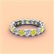 4 - Laida 3.80 mm Yellow Diamond and White Lab Grown Diamond Eternity Band 