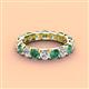 4 - Laida 3.80 mm Lab Grown Diamond and Lab Created Alexandrite Eternity Band 