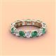 4 - Laida 3.80 mm Lab Grown Diamond and Lab Created Alexandrite Eternity Band 