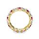 6 - Laida 3.80 mm Pink Tourmaline and Lab Grown Diamond Eternity Band 