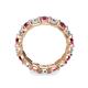 6 - Laida 3.80 mm Pink Tourmaline and Lab Grown Diamond Eternity Band 