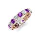 5 - Laida 3.80 mm Amethyst and Lab Grown Diamond Eternity Band 