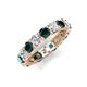 5 - Laida 3.80 mm London Blue Topaz and Lab Grown Diamond Eternity Band 