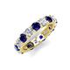 5 - Laida 3.80 mm Blue Sapphire and Lab Grown Diamond Eternity Band 