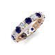 5 - Laida 3.80 mm Blue Sapphire and Lab Grown Diamond Eternity Band 