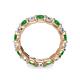 6 - Laida 3.80 mm Green Garnet and Lab Grown Diamond Eternity Band 