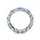 6 - Laida 3.80 mm Blue Topaz and Lab Grown Diamond Eternity Band 