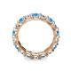 6 - Laida 3.80 mm Blue Topaz and Lab Grown Diamond Eternity Band 