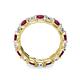 6 - Laida 3.80 mm Rhodolite Garnet and Lab Grown Diamond Eternity Band 