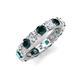 5 - Laida 3.80 mm London Blue Topaz and Lab Grown Diamond Eternity Band 