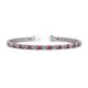 1 - Cliona 3.30 mm Ruby and Lab Grown Diamond Eternity Tennis Bracelet 