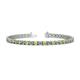 1 - Cliona 3.30 mm Peridot and Lab Grown Diamond Eternity Tennis Bracelet 