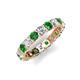 5 - Laida 3.40 mm Green Garnet and Lab Grown Diamond Eternity Band 