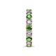 7 - Laida 3.40 mm Green Garnet and Lab Grown Diamond Eternity Band 