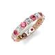 5 - Laida 3.40 mm Pink Tourmaline and Lab Grown Diamond Eternity Band 