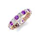 5 - Laida 3.40 mm Amethyst and Lab Grown Diamond Eternity Band 