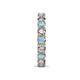 7 - Laida 3.40 mm Aquamarine and Lab Grown Diamond Eternity Band 