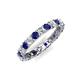 4 - Laida 3.00 mm Blue Sapphire and Diamond Eternity Band 