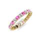 4 - Laida 3.00 mm Pink Sapphire and Diamond Eternity Band 