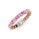 4 - Laida 3.00 mm Pink Sapphire and Diamond Eternity Band 