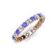 4 - Laida 3.00 mm Tanzanite and Diamond Eternity Band 