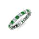 4 - Laida 3.00 mm Green Garnet and Diamond Eternity Band 