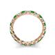 5 - Laida 3.00 mm Green Garnet and Diamond Eternity Band 