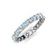 4 - Laida 3.00 mm Aquamarine and Diamond Eternity Band 