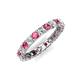 4 - Laida 3.00 mm Pink Tourmaline and Diamond Eternity Band 