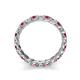 5 - Laida 3.00 mm Pink Tourmaline and Diamond Eternity Band 