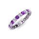 4 - Laida 3.00 mm Amethyst and Diamond Eternity Band 