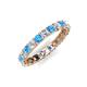 4 - Laida 3.00 mm Blue Topaz and Diamond Eternity Band 