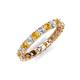 4 - Laida 3.00 mm Citrine and Diamond Eternity Band 