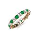 4 - Laida 3.00 mm Emerald and Diamond Eternity Band 