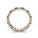 5 - Laida 3.00 mm Emerald and Diamond Eternity Band 