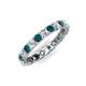 4 - Laida 3.00 mm Blue and White Diamond Eternity Band 