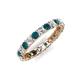 4 - Laida 3.00 mm Blue and White Diamond Eternity Band 