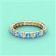 3 - Laida 3.00 mm Blue Topaz and Lab Grown Diamond Eternity Band 