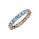 3 - Laida 3.00 mm Blue Topaz and Lab Grown Diamond Eternity Band 