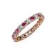 3 - Laida 3.00 mm Rhodolite Garnet and Lab Grown Diamond Eternity Band 