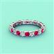 3 - Laida 3.00 mm Ruby and Lab Grown Diamond Eternity Band 