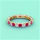 3 - Laida 3.00 mm Ruby and Lab Grown Diamond Eternity Band 