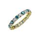 3 - Laida 3.00 mm London Blue Topaz and Lab Grown Diamond Eternity Band 