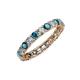 3 - Laida 3.00 mm London Blue Topaz and Lab Grown Diamond Eternity Band 