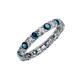 3 - Laida 3.00 mm Blue Diamond and White Lab Grown Diamond Eternity Band 