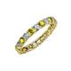 3 - Laida 3.00 mm Yellow Diamond and White Lab Grown Diamond Eternity Band 