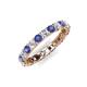 4 - Laida 3.00 mm Iolite and Lab Grown Diamond Eternity Band 