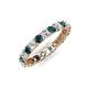 4 - Laida 3.00 mm London Blue Topaz and Lab Grown Diamond Eternity Band 