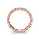 5 - Laida 3.00 mm Pink Sapphire and Lab Grown Diamond Eternity Band 