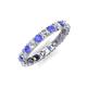 4 - Laida 3.00 mm Tanzanite and Lab Grown Diamond Eternity Band 